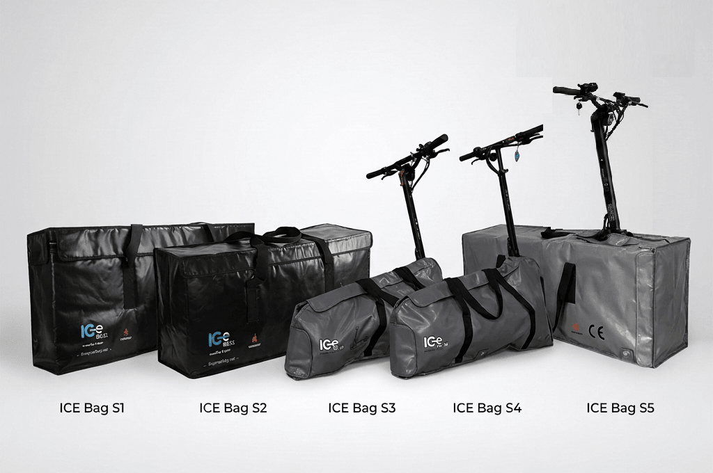 ICe BAG Serie: 5 zertifizierte feuerfeste Taschen für 5 Arten, Ihren E-Scooter zu nutzen - ICe BAG