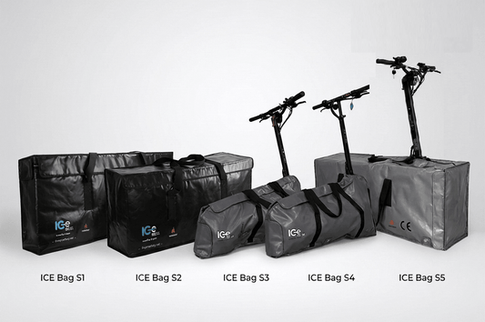 Gama ICe BAG: 5 bolsas ignífugas certificadas para 5 formas de usar tu patinete eléctrico - ICe BAG