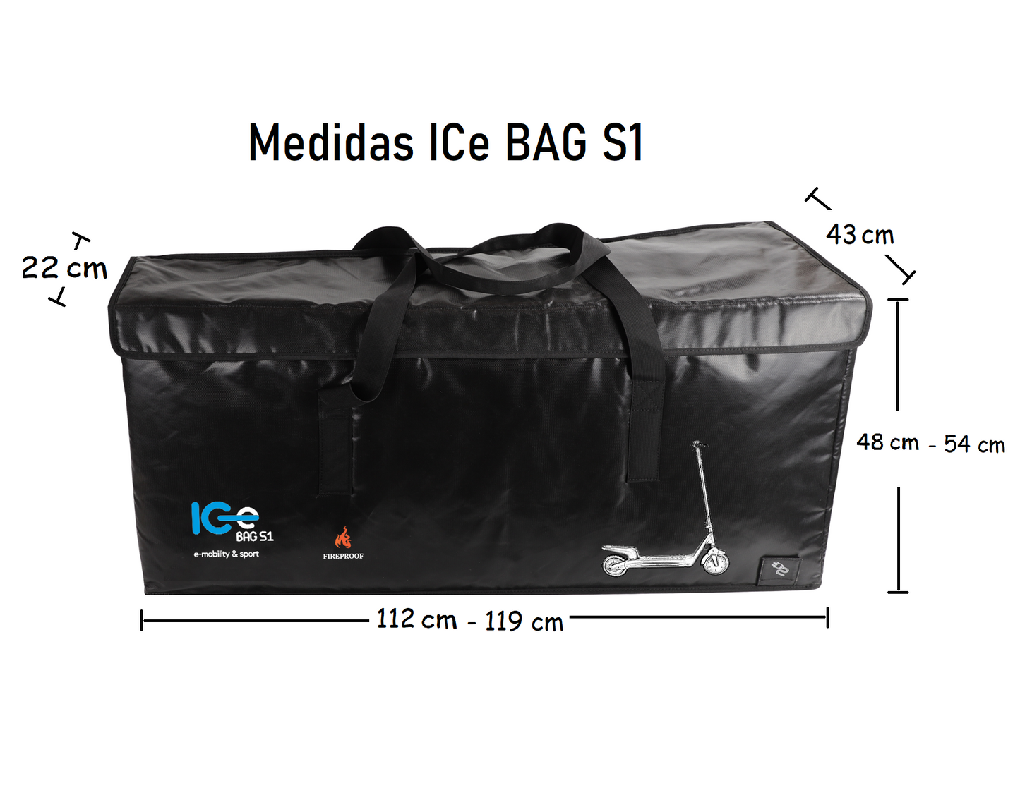 ICe BAG S1 Bolsa ignifuga anti incendios para patinetes eléctricos