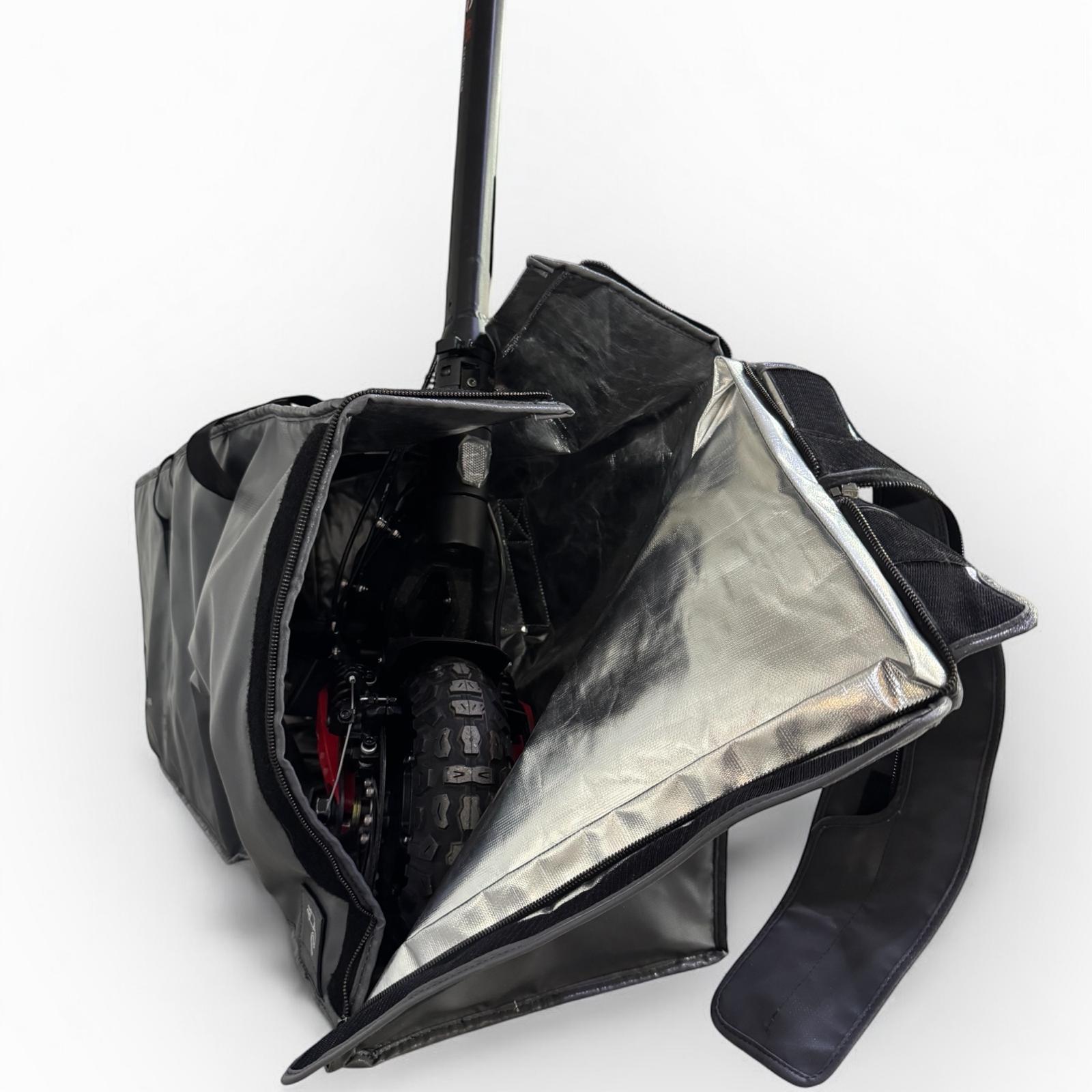 Garaje ignífugo ICe BAG S5 detalle interior, materiales ignífugos multicapa